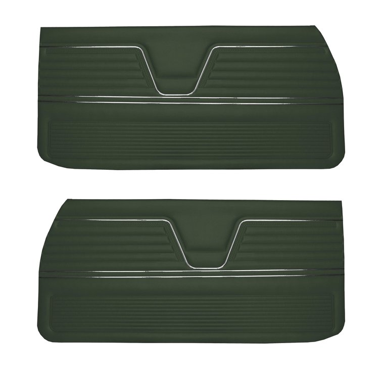 DO69GH00012469G 69 CHEVELLE/MALIBU FRONT DOOR PANELS - DARK METALLIC GREEN