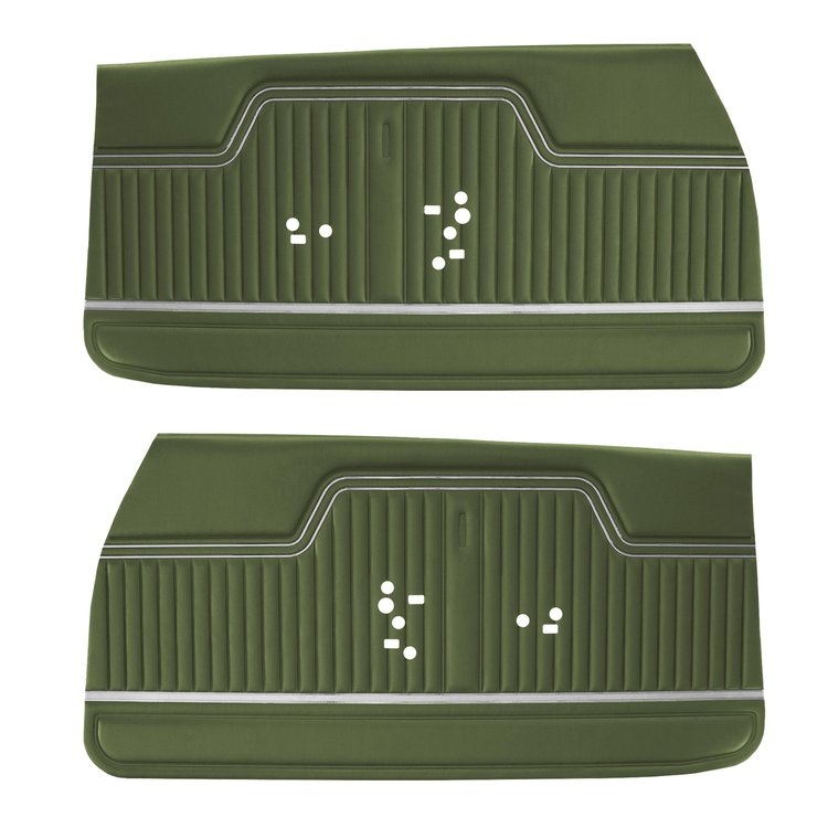 DO70GH00012415G 71 CHEVELLE/MALIBU FRONT DOOR PANELS - JADE GREEN