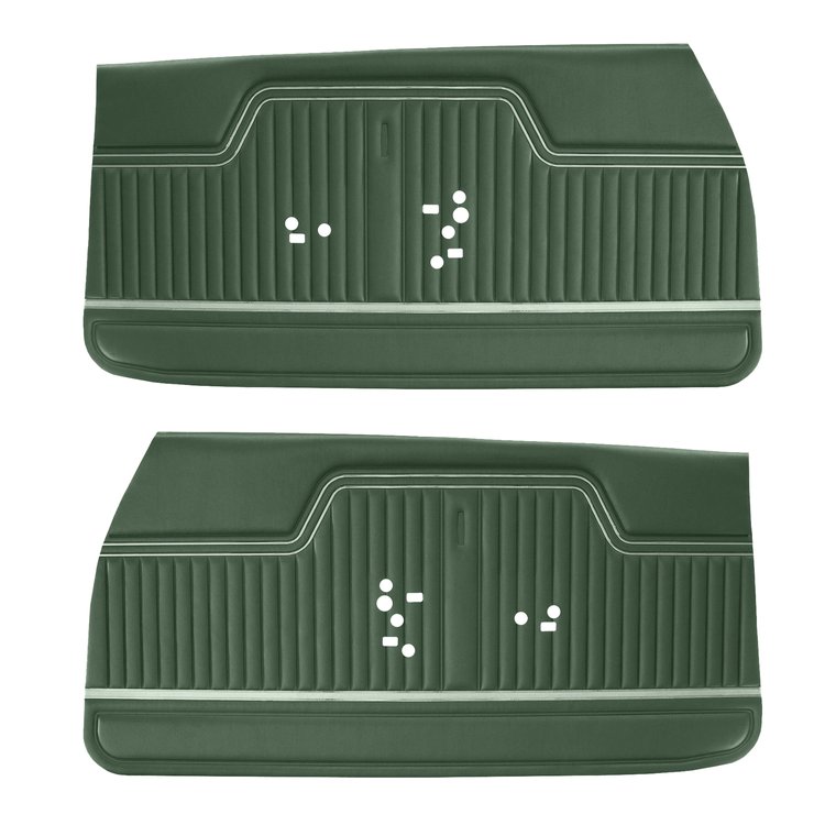 DO70GH00012460G 70 CHEVELLE/MALIBU FRONT DOOR PANELS - METALLIC GREEN