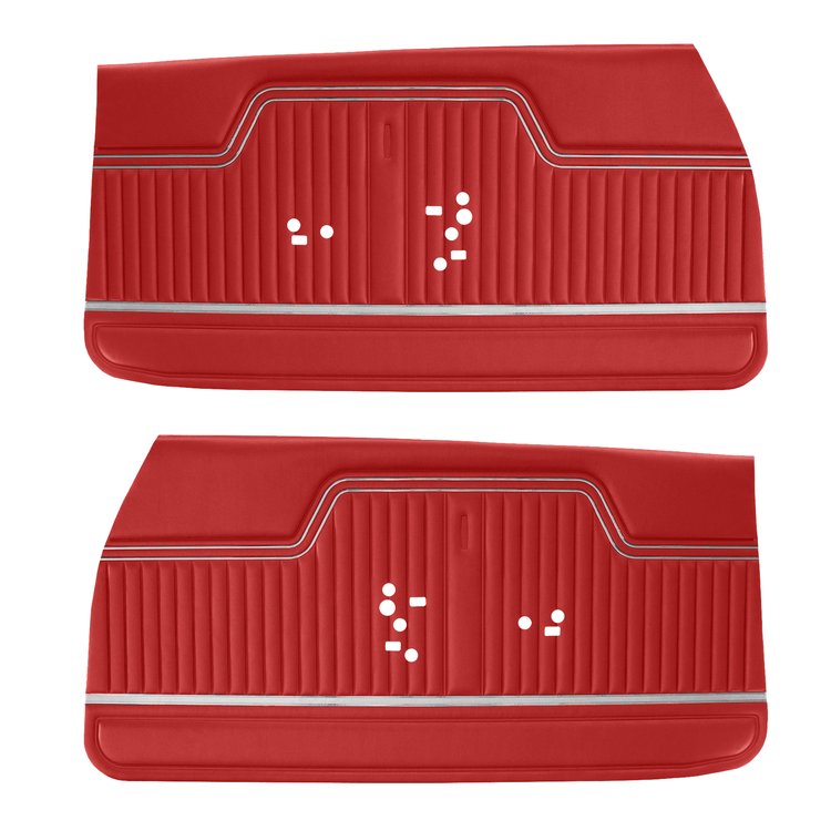 DO70GH00012513G 70 CHEVELLE/MALIBU FRONT DOOR PANELS - RED