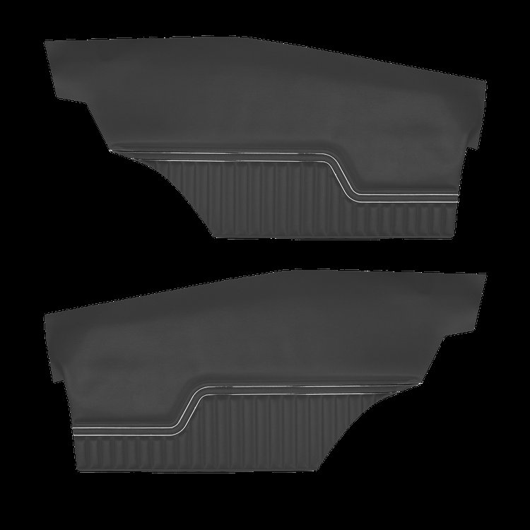 DO70GH00048100G 70/72 CHEVELLE/MALIBU HARDTOP REAR PANELS - BLACK