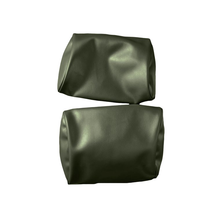 HC69GA00N14469G 69 GM A-BODY BENCH SEAT HEADREST COVERS DK GREEN