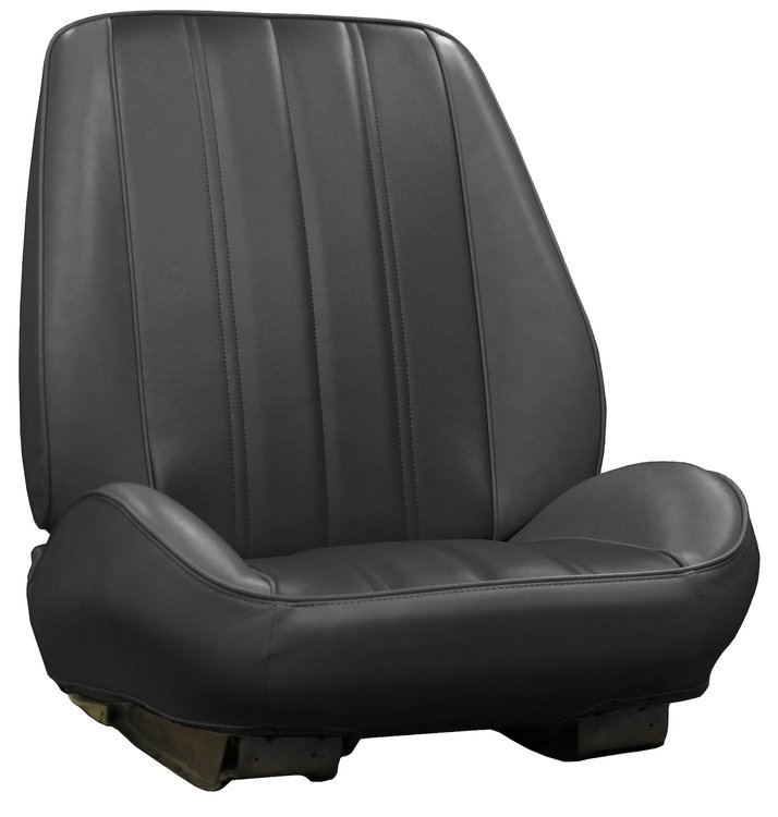 RS66GHE0010100G 66 CHEVELLE/MALIBU/EL CAMINO RALLYE BUCKET SEATS - BLACK