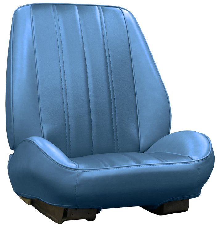 RS66GHE0010338G 66 CHEVELLE/MALIBU/EL CAMINO RALLYE BUCKET SEATS - BRT BLUE