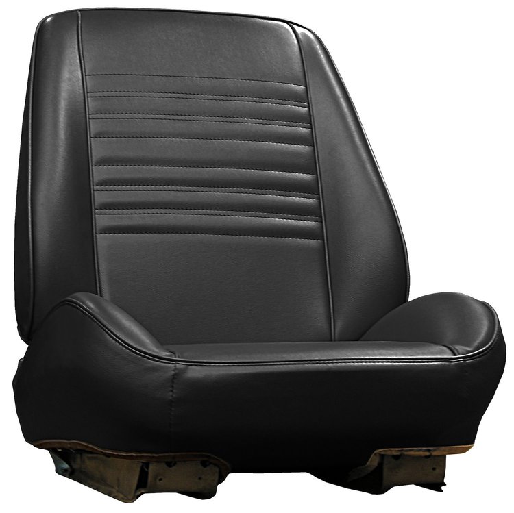 RS67GHE0010100G 67 CHEVELLE/MALIBU/EL CAMINO RALLYE BUCKET SEATS - BLACK