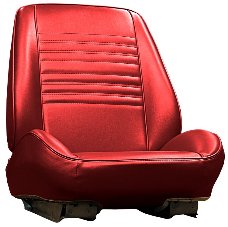RS67GHE0010501G 67 CHEVELLE/MALIBU/EL CAMINO RALLYE BUCKET SEATS - RED