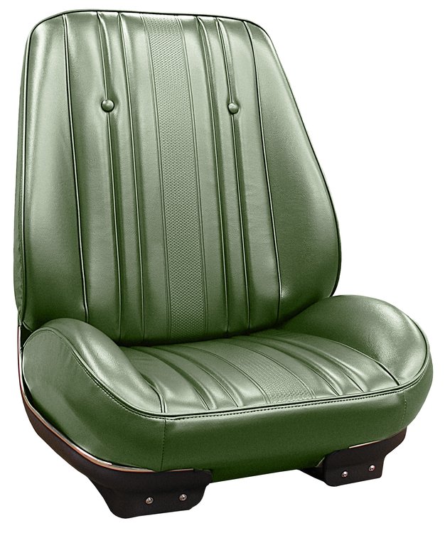 RS69GHE0010432G 69 CHEVELLE/MALIBU/EL CAMINO RALLYE BKT SEATS - LIGHT GREEN