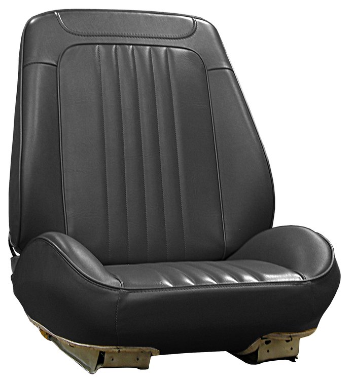 RS71GHE0010100G 71/72 CHEVELLE/EL CAMINO RALLYE BUCKET SEATS - BLACK
