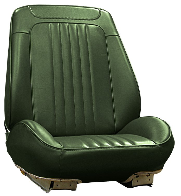 RS71GHE0010465G 72 CHEVELLE/EL CAMINO RALLYE BUCKET SEATS - GREEN