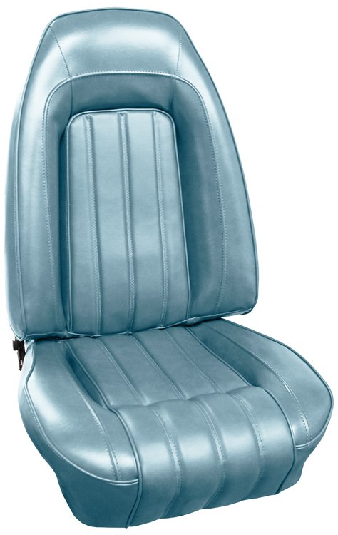 AA77GFD0010319G 77 FIREBIRD/TRANS AM FRONT BUCKETS DELUXE - LIGHT BLUE