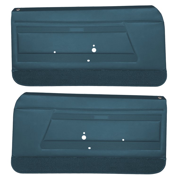 DO68GFS0010331G-PA 68 FIREBIRD HTP/CNV PRE-ASMBLD DOOR PANELS STD - TEAL BLUE