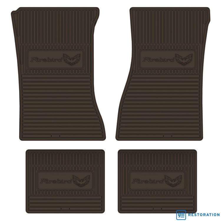 FMFB0002002098 70/74 FIREBIRD W/EMBLEM VINYL FLOORMATS -BROWN