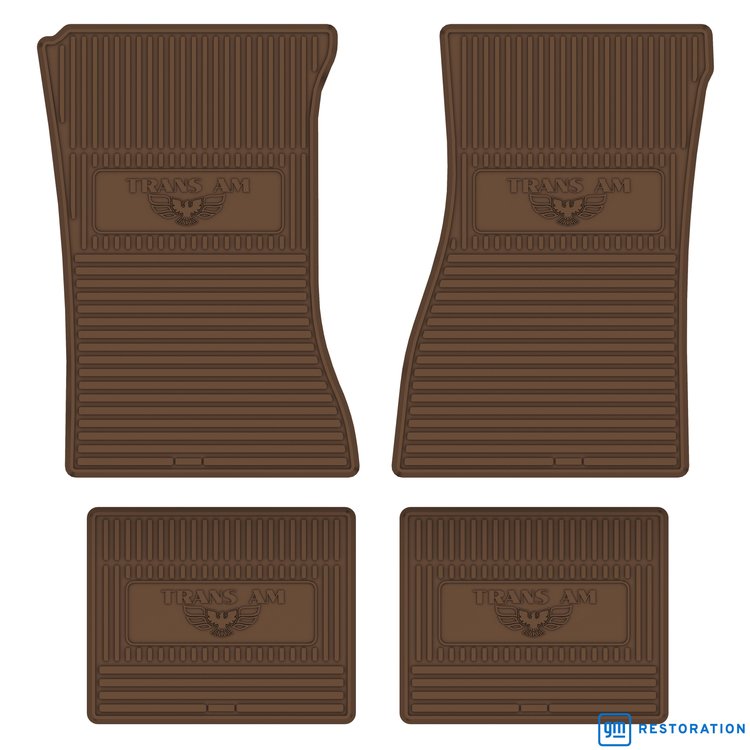 FMTA0002002129 70/72 TRANS-AM VINYL FLOORMATS DARK SADDLE