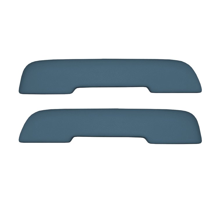 AP68GA-FRT331G 68/72 GM A-BODY FRONT ARMREST PADS - METALLIC BLUE MADRID