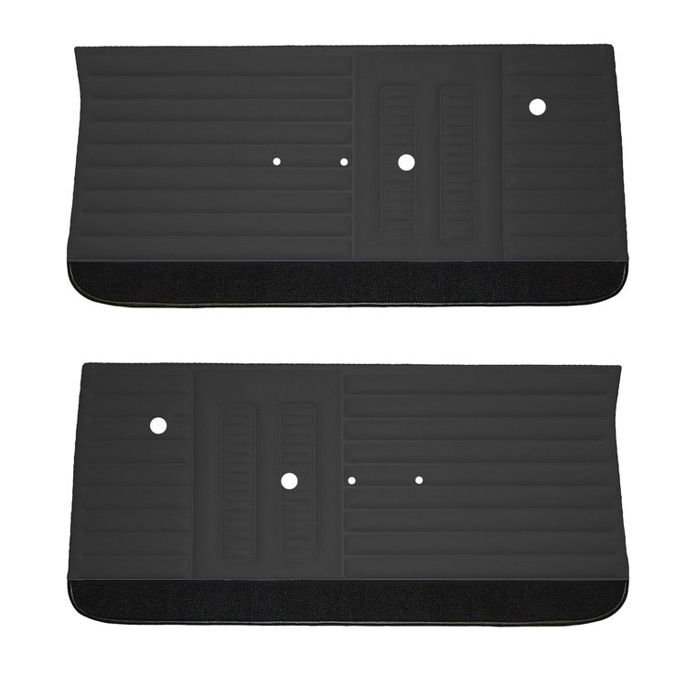 DO64GG0001010001 64 GTO/LEMANS DOOR PANELS - BLACK W/ BLACK CARPET