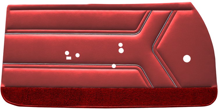 DO69GG00012513G 69 GTO/LEMANS FRONT DOOR PANELS - RED
