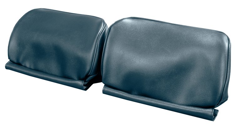 HC66GA00N14343G 66/67 GM A-BODY NON-ORIGINAL BKT HEADREST COVERS - DK BLUE