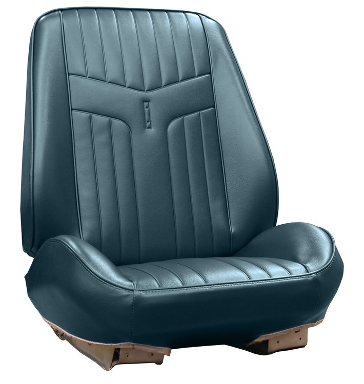 RS69GG00010369G 69 GTO/LEMANS BUCKETS RALLYE BUCKET SEATS - MET BLUE