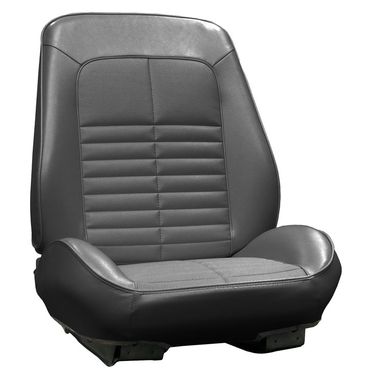 RS71GG00010100G 71 GTO/LEMANS BUCKETS RALLYE BUCKET SEATS - BLACK
