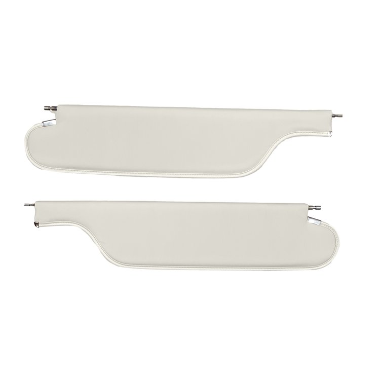 SV66GG102P-PA 66/67 GTO/LEMANS HTP COUPE SUNVISOR 2-PIN WHITE FINE DIAM