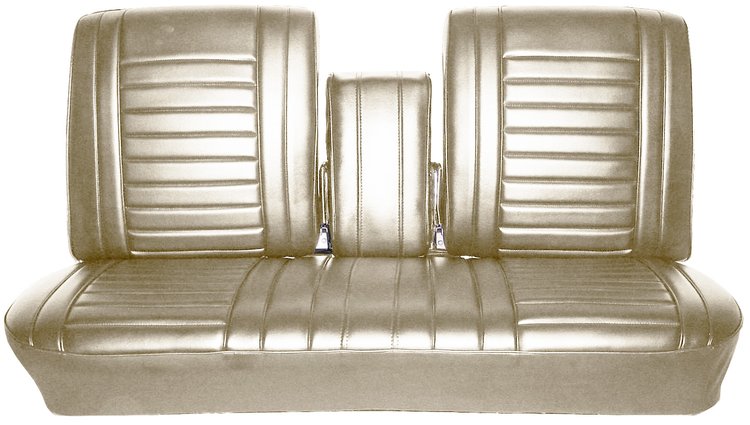 AA67GUD0030240G 67 CUTLASS SUPREME/442 SPLIT BENCH W/ C.A.R. - PARCHMENT