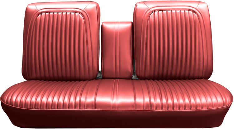 AA68GUD0030502G 68 CUTLASS SUPREME SPLIT BENCH W/ C.A.R. - DARK RED