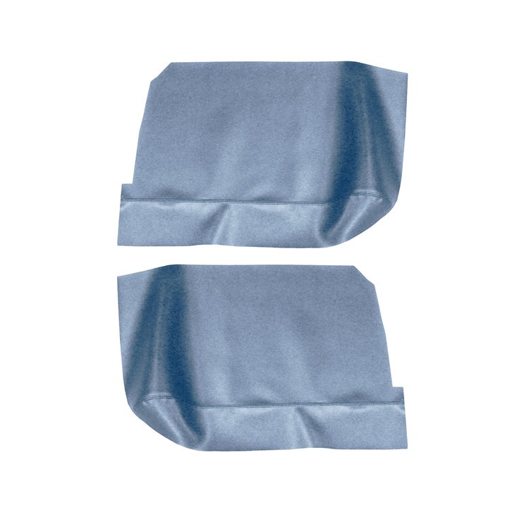 AW65GA00048314G 65/67 GM A-BODY HARDTOP REAR ARMREST COVERS - NOS STER BLUE