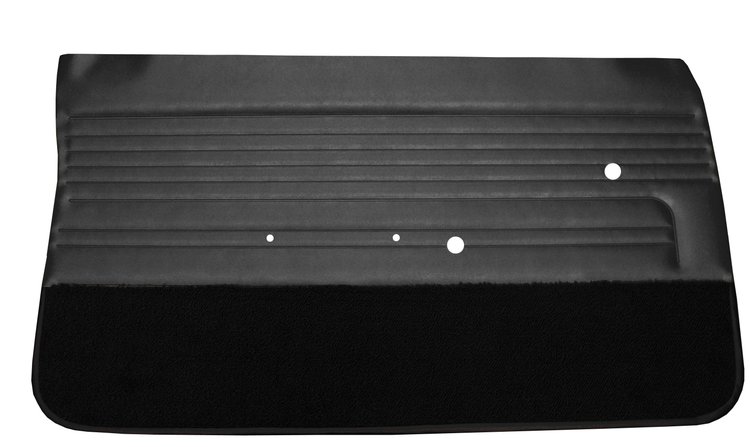 DO65GUD0010100G 65 CUTLASS/442 DOOR PANELS - BLACK W/ BLACK CARPET