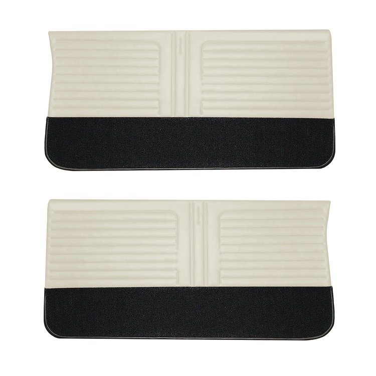 DO66GUD001223901 66 CUTLASS/442 DOOR PANELS - MET PARCHMENT W/ BLACK CARPET
