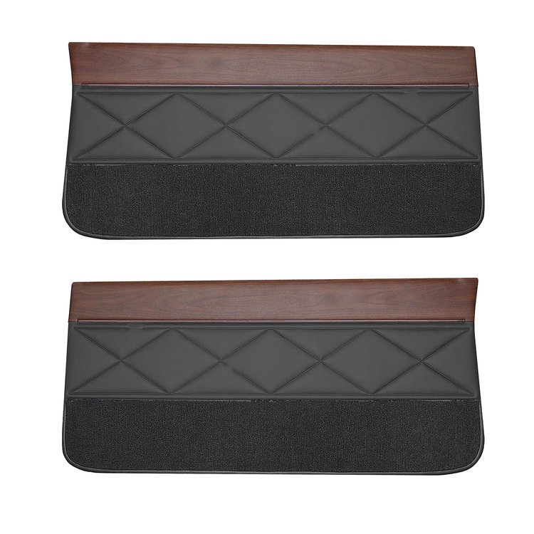 DO66GUS001210001 66 F-85/CUTLASS/442 DOOR PANELS - BLACK W/ BLACK CARPET