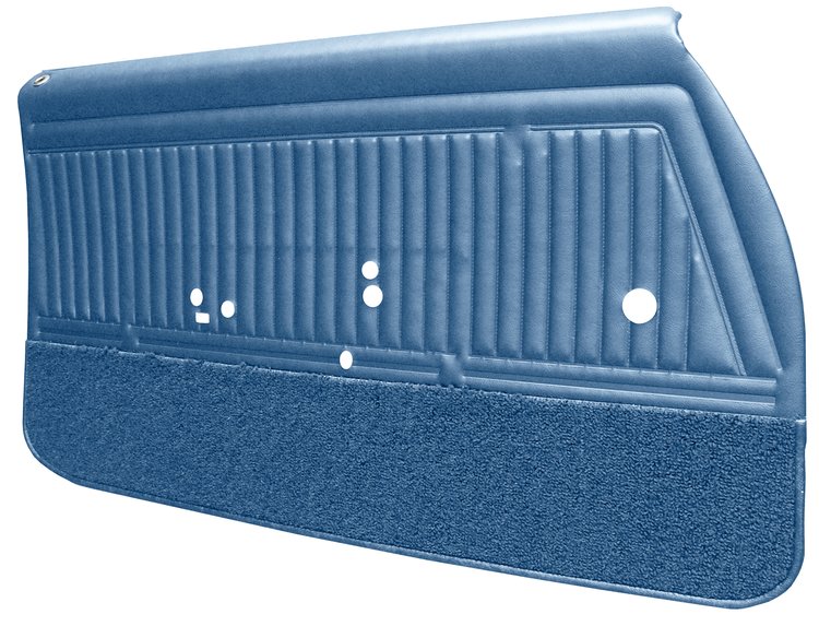 DO68GUD0012332G-PA 68 CUTLASS SUPREME ASSEMBLED DOOR PANELS - LT METALLIC BLUE