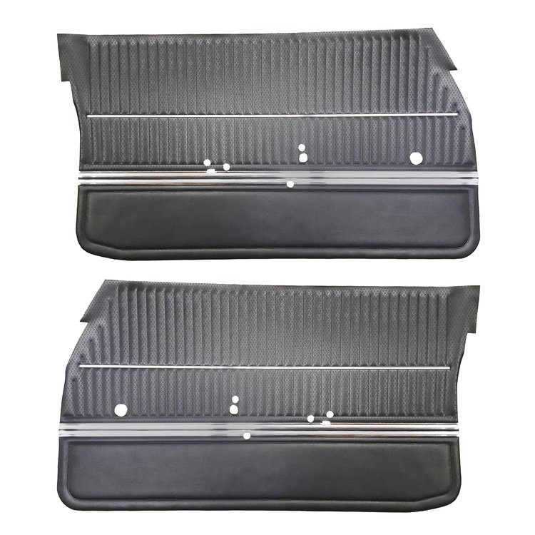 DO68GUS0011100G 68 CUTLASS S/442 SPORTS COUPE DOOR PANELS - BLACK