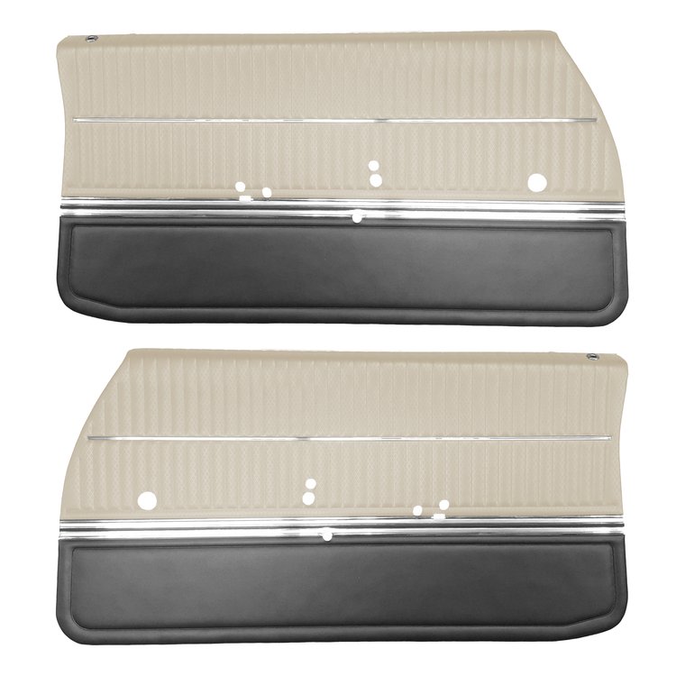 DO68GUS0011201G-PA 68 CUTLASS S/442 SPORTS COUPE ASSEMBLED DOOR PANELS- PAR/BLK