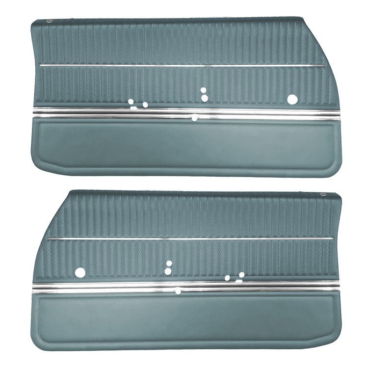 DO68GUS0011333G-PA 68 CUTLASS S/442 SPORTS COUPE ASSEMBLED DOOR PANELS - TEAL