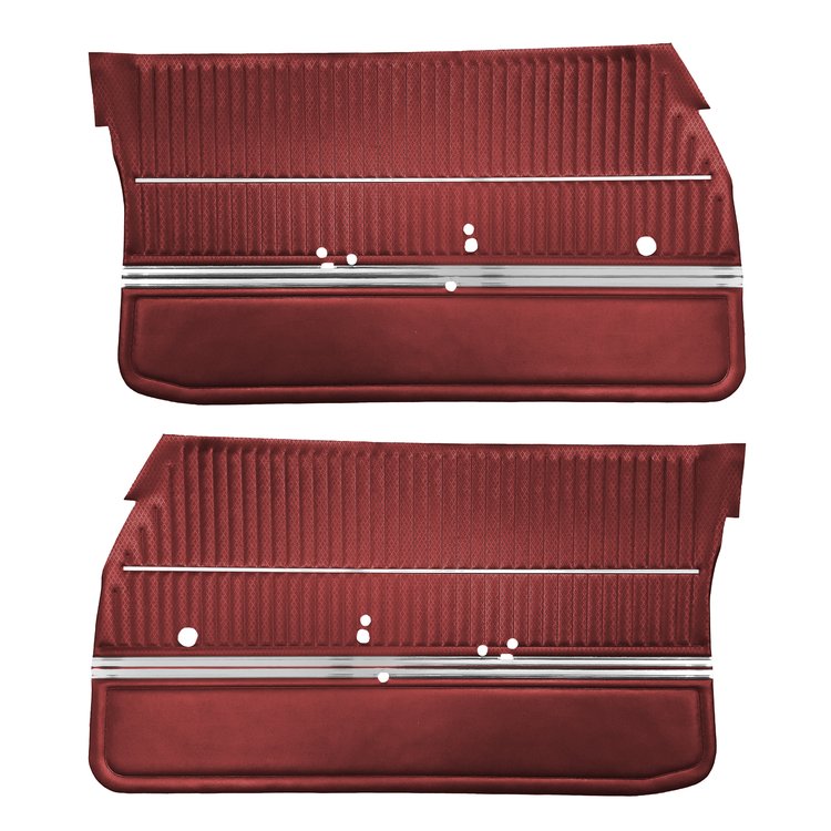 DO68GUS0011502G 68 CUTLASS S/442 SPORTS COUPE DOOR PANELS - RED
