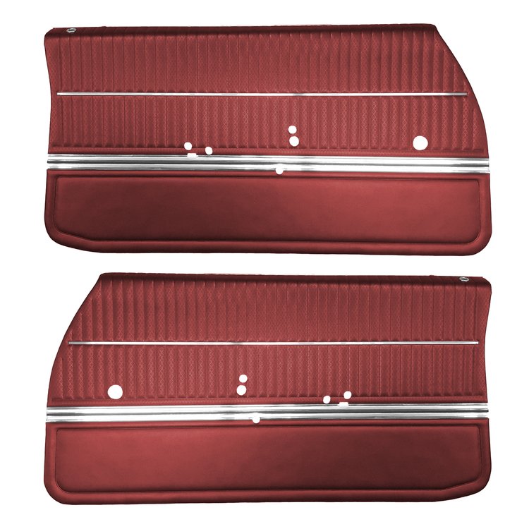 DO68GUS0011502G-PA 68 CUTLASS S/442 SPORTS COUPE ASSEMBLED DOOR PANELS - RED