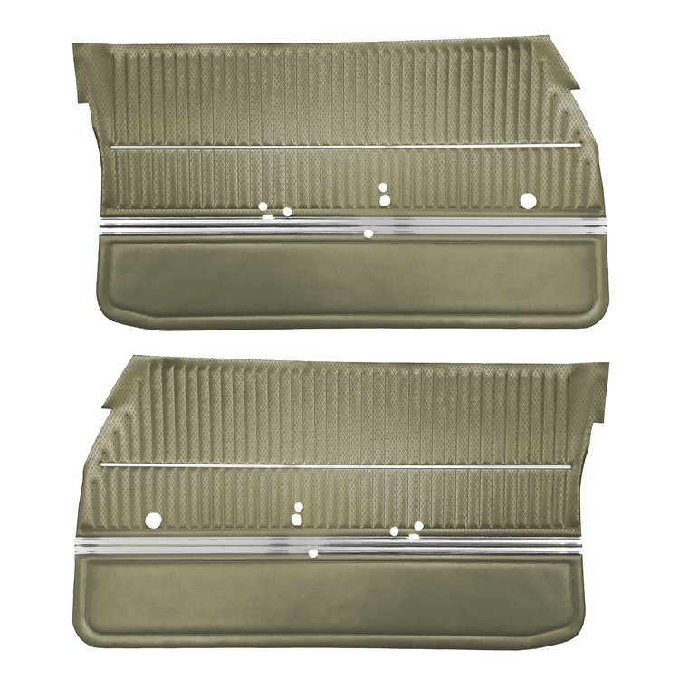 DO68GUS0011645G 68 CUTLASS S/442 SPORTS COUPE DOOR PANELS - WILLOW GOLD