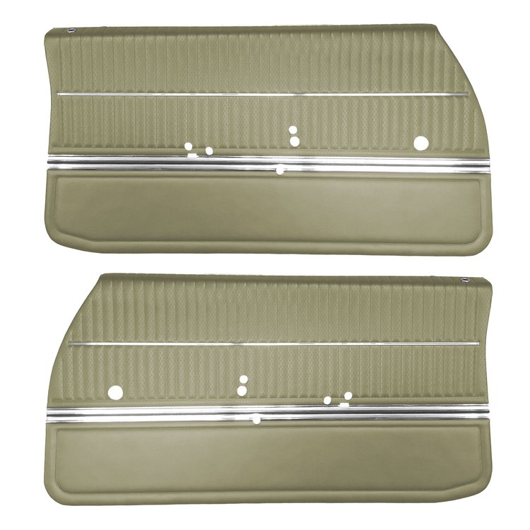 DO68GUS0011645G-PA 68 CUTLASS S/442 SPORTS COUPE ASSEMBLED DOOR PANELS - GOLD
