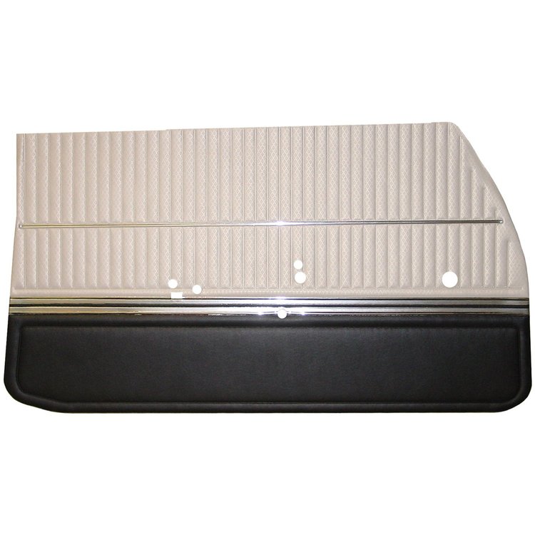 DO68GUS0012201G 68 CUTLASS S/442 HOLIDAY COUPE DOOR PANELS - PARCHMENT/BLACK