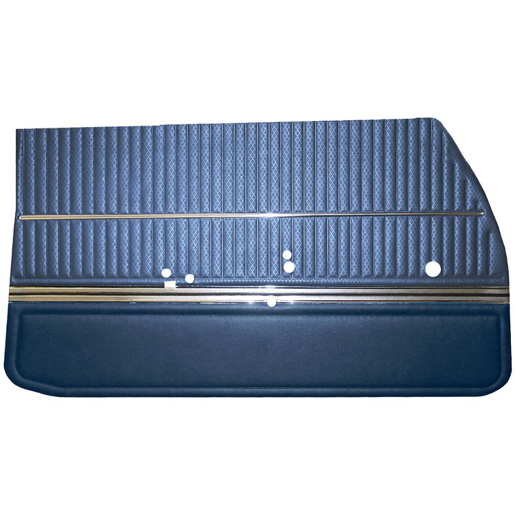 DO68GUS0012329G 68 CUTLASS S/442 HOLIDAY COUPE DOOR PANELS - DK BLUE/LT BLUE
