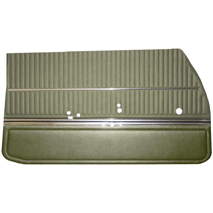 DO68GUS0012645G 68 CUTLASS S/442 HOLIDAY COUPE DOOR PANELS - WILLOW GOLD