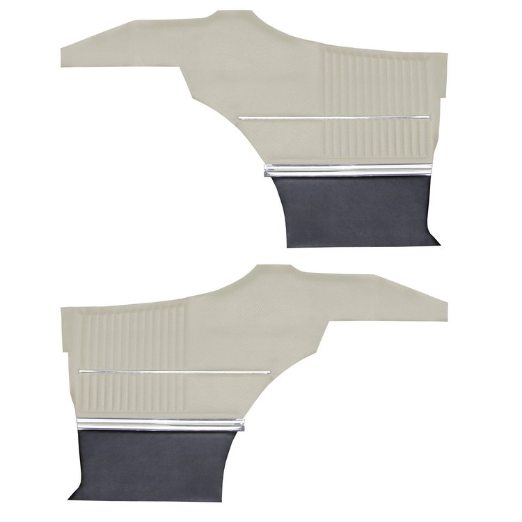 DO68GUS0047201G 68 CUTLASS S/442 SPORTS COUPE REAR PANELS - MET PARCH/BLACK