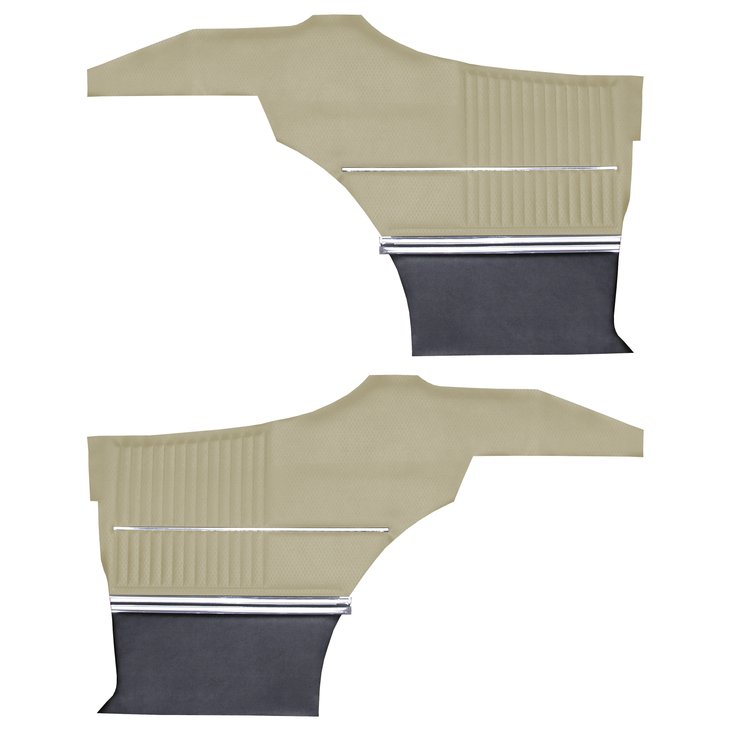 DO68GUS0047241G 69 CUTLASS S/442 SPORTS COUPE REAR PANELS - PARCHMENT/BLACK