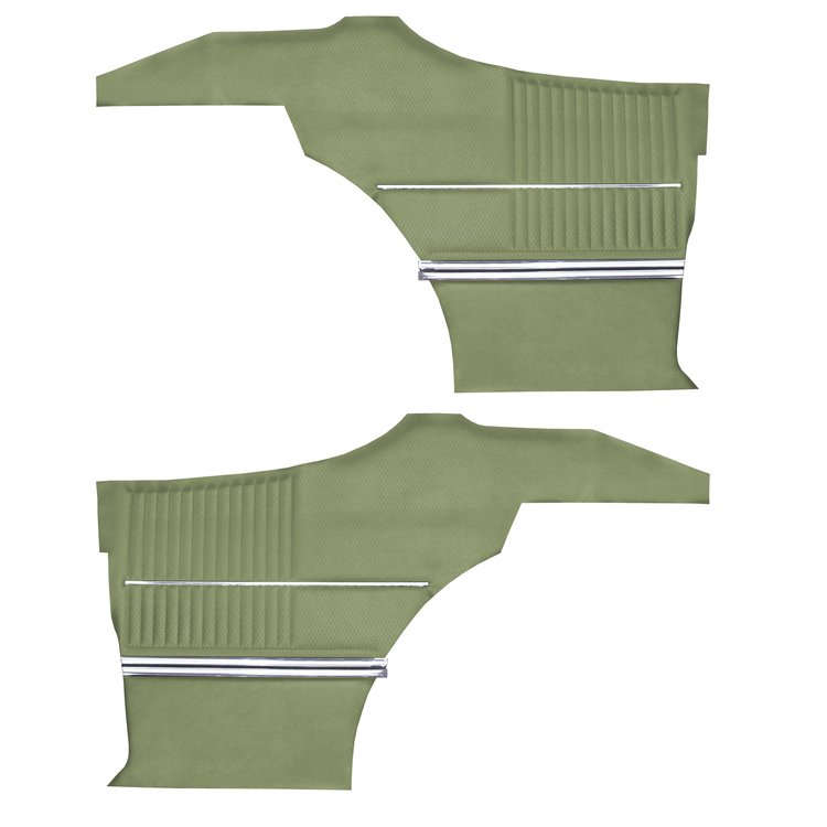 DO68GUS0047432G 69 CUTLASS S/442 SPORTS COUPE REAR PANELS - LIGHT MET GREEN