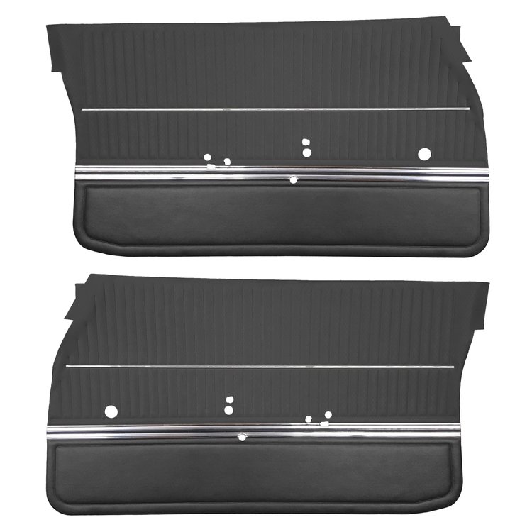 DO69GUS0011100G 69 CUTLASS S/442 SPORTS COUPE DOOR PANELS - BLACK