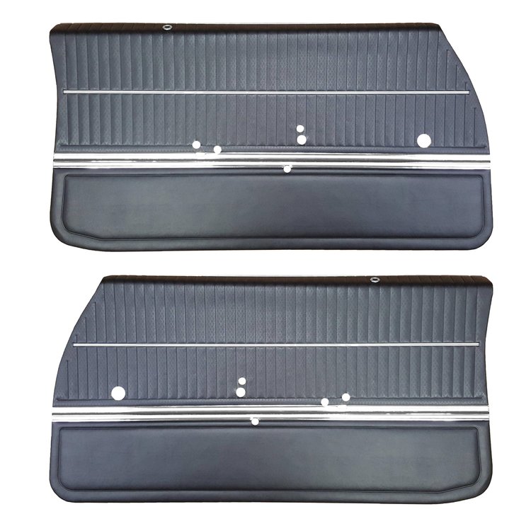 DO69GUS0011100G-PA 69 CUTLASS S/442 SPORTS COUPE ASSEMBLED DOOR PANELS - BLACK