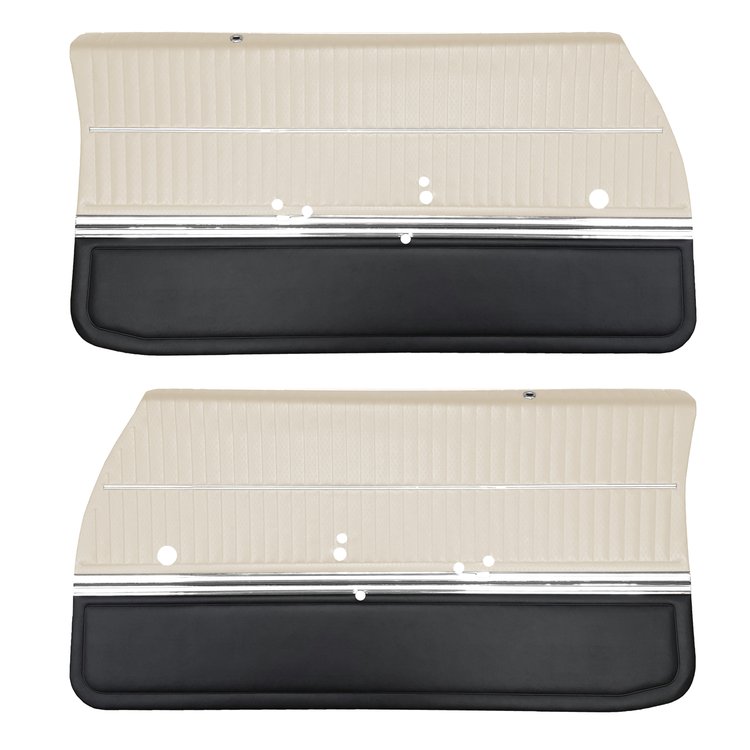 DO69GUS0011241G-PA 69 CUTLASS S/442 SPORTS COUPE ASSEMBLED DOOR PANELS- PAR/BLK