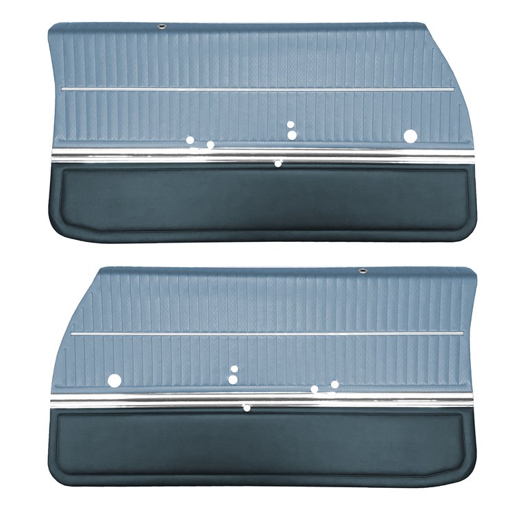 DO69GUS0011326G-PA 69 CUTLASS S/442 SPORTS COUPE ASSEMBLED DOOR PANELS - DBL/BL