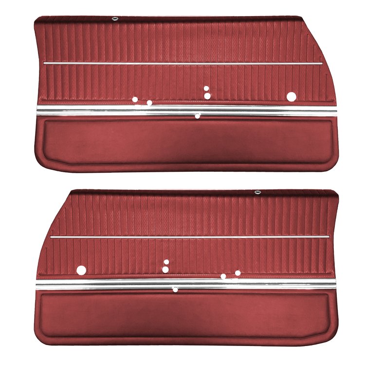 DO69GUS0011511G-PA 69 CUTLASS S/442 SPORTS COUPE ASSEMBLED DOOR PANELS - RED