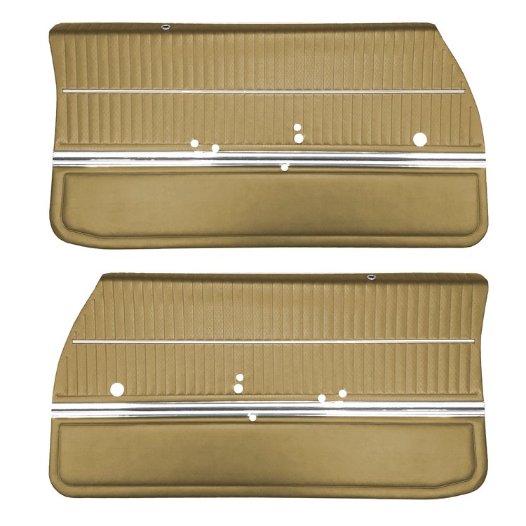 DO69GUS0011635G-PA 69 CUTLASS S/442 SPORTS COUPE ASSEMBLED DOOR PANELS - GOLD